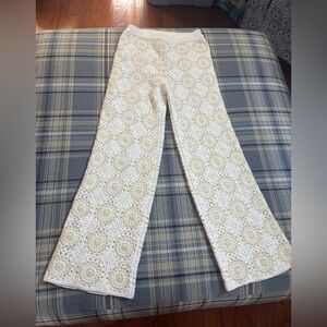 Zara Girls Floral Crochet Pants